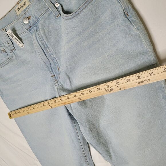 NEW 32 MADEWELL MID RISE PERFECT VINTAGE JEANS straight leg MAGIC POCKETS NWT - Picture 2 of 16